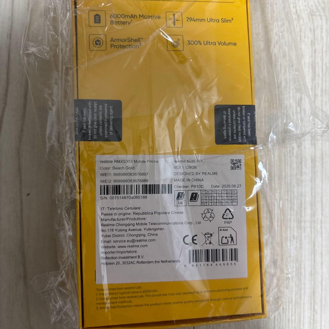 Note 70T 128gb ゴールド