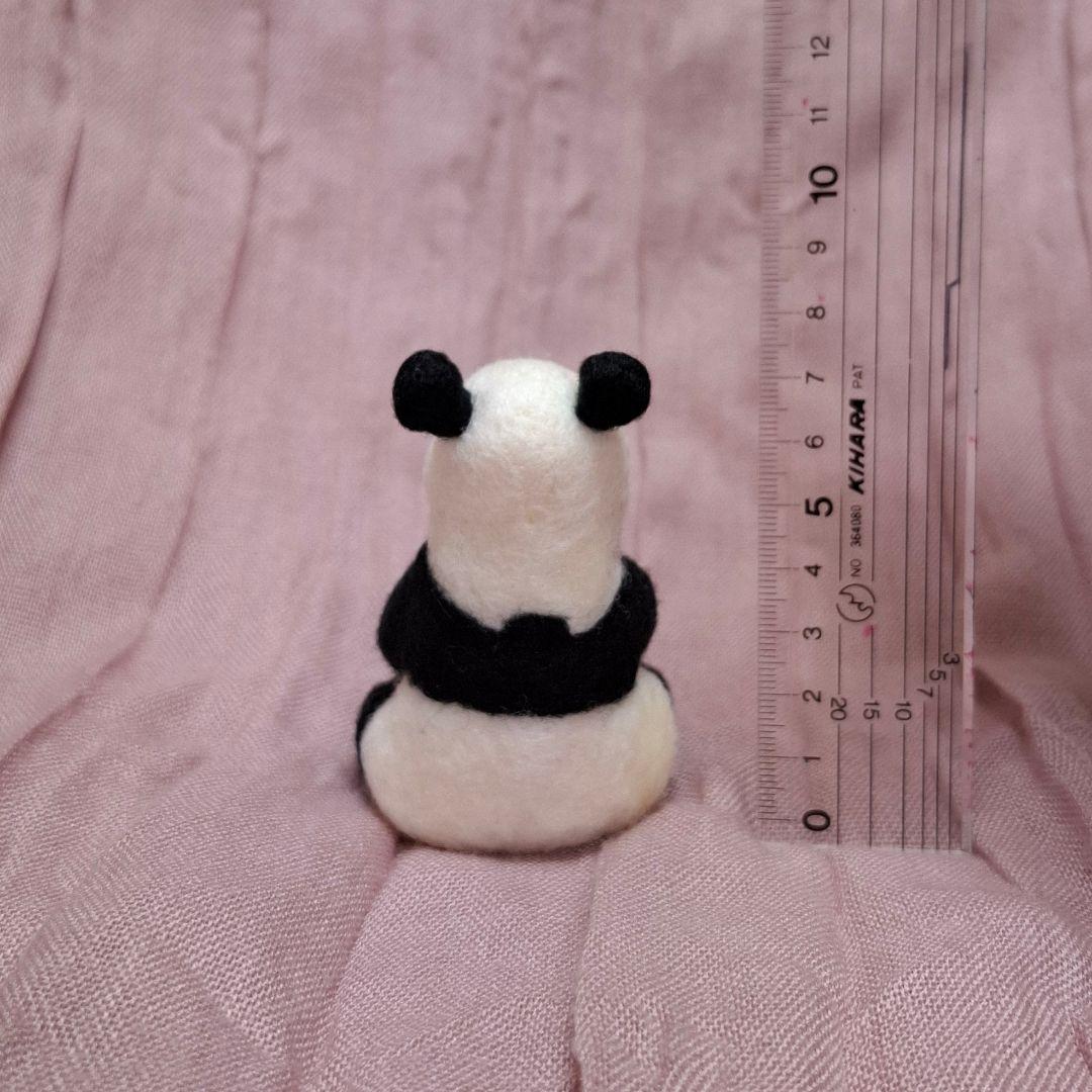 【うーちゃん】羊毛フェルト　パンダ　リアルタイプ3体