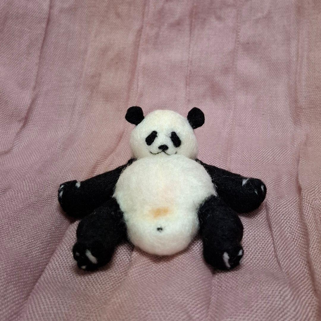 【うーちゃん】羊毛フェルト　パンダ　リアルタイプ3体