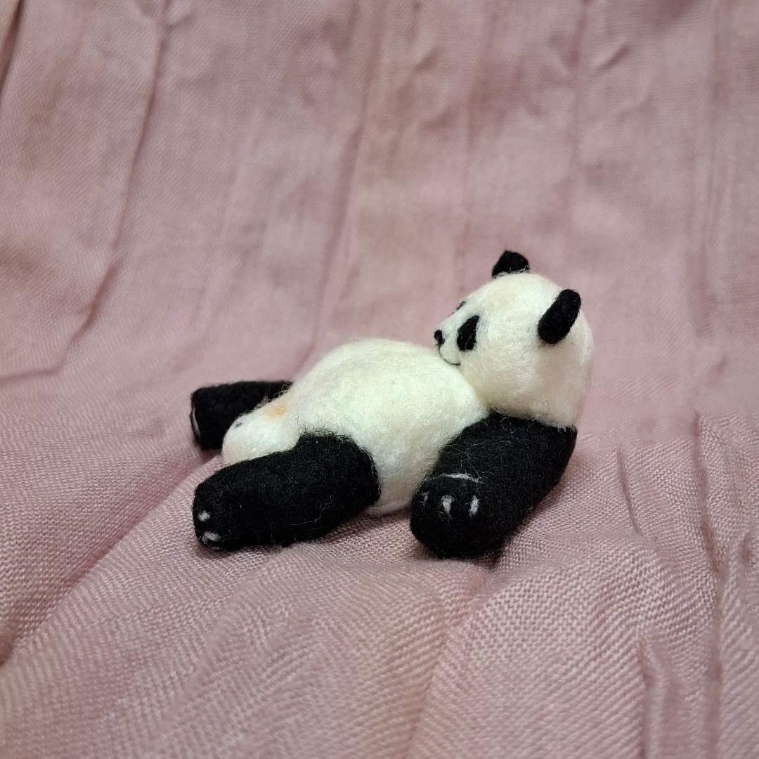 【うーちゃん】羊毛フェルト　パンダ　リアルタイプ3体