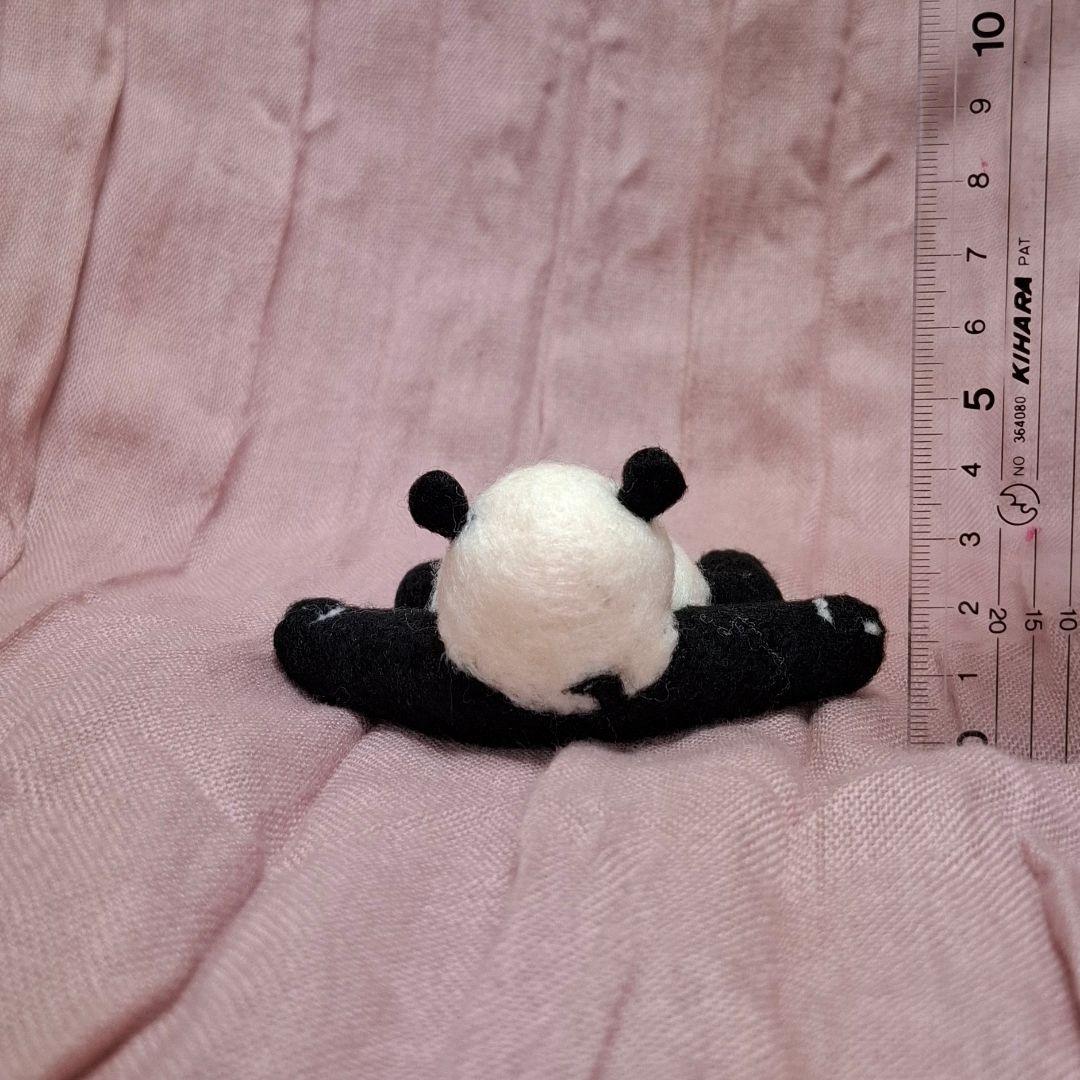 【うーちゃん】羊毛フェルト　パンダ　リアルタイプ3体