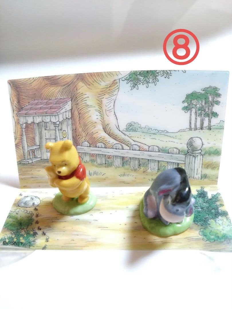 くまのプーさん陶器フィギュア　12種類背景カード付きベルメゾン
