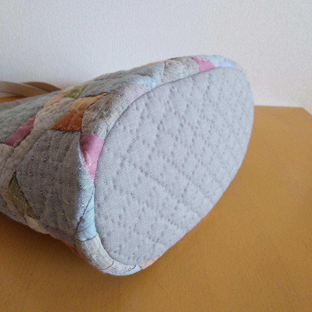 パッチワークキルト　巾着バッグ　ハンドメイド