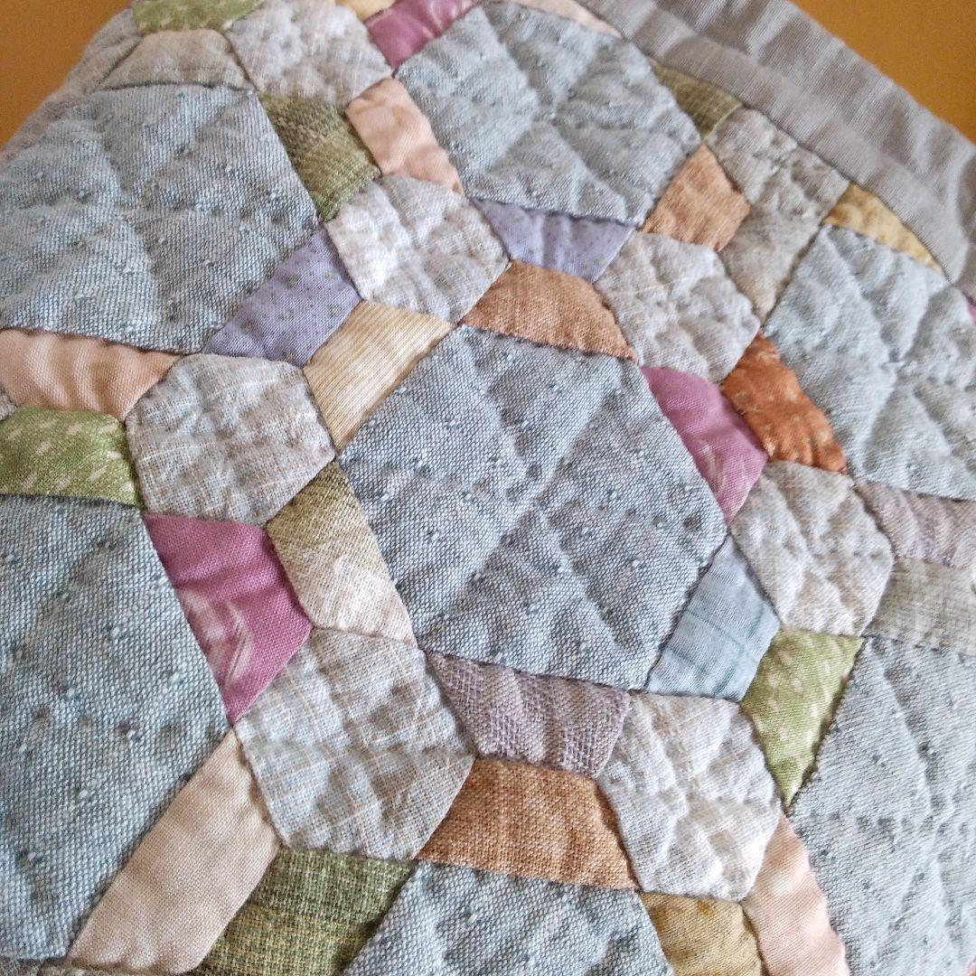 パッチワークキルト　巾着バッグ　ハンドメイド