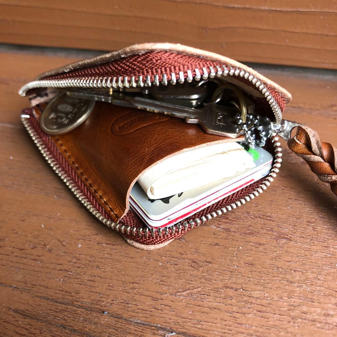 ミニマムウォレット　手編み スマホショルダーに！ハンドメイド　多収納　財布　ミニ