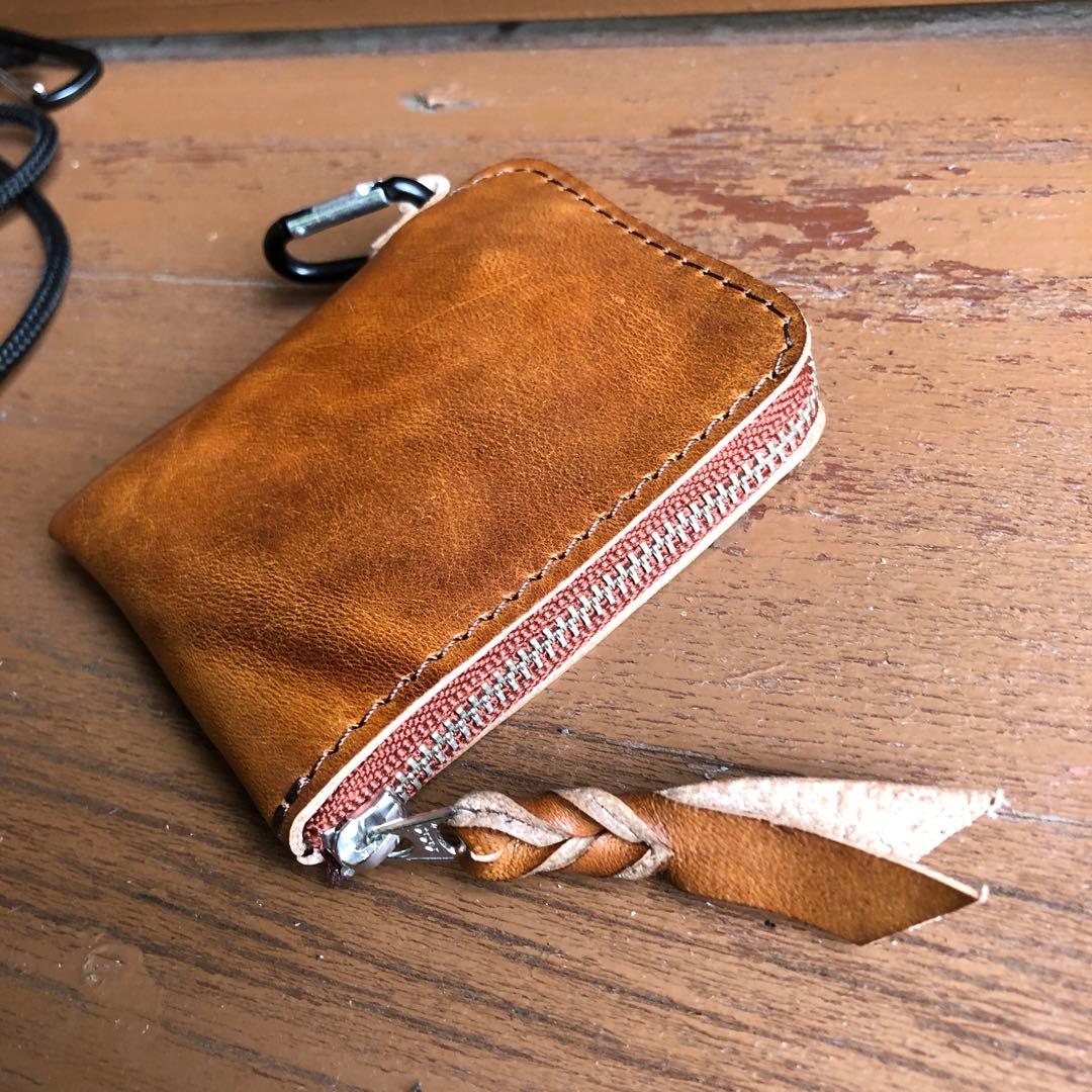 ミニマムウォレット　手編み スマホショルダーに！ハンドメイド　多収納　財布　ミニ