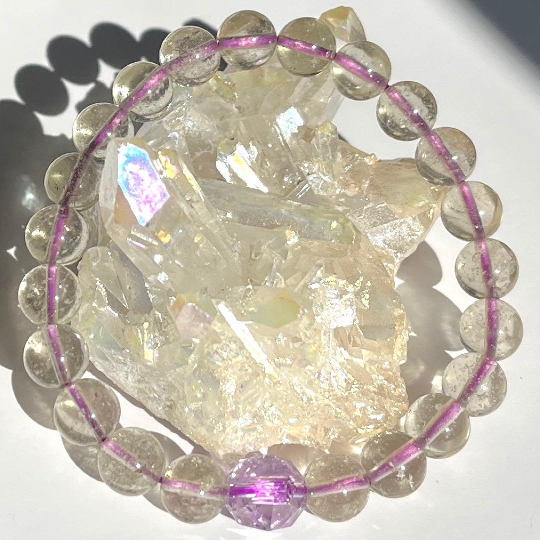 【大天使ザドキエル✨魂の使命への導き】深い癒し✨希少パープルリビアングラス