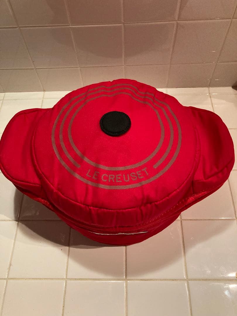LE CREUSET ポットカバーＬ　チェリーレッド