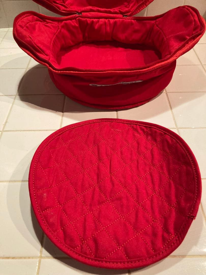 LE CREUSET ポットカバーＬ　チェリーレッド