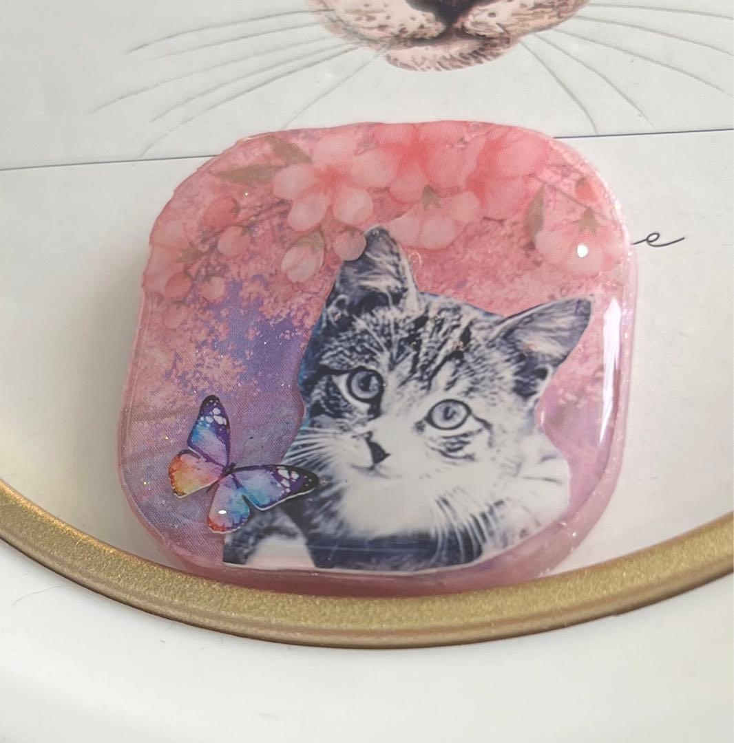 レジンヘアゴムさくら舞う。❀·̩͙猫ちゃん