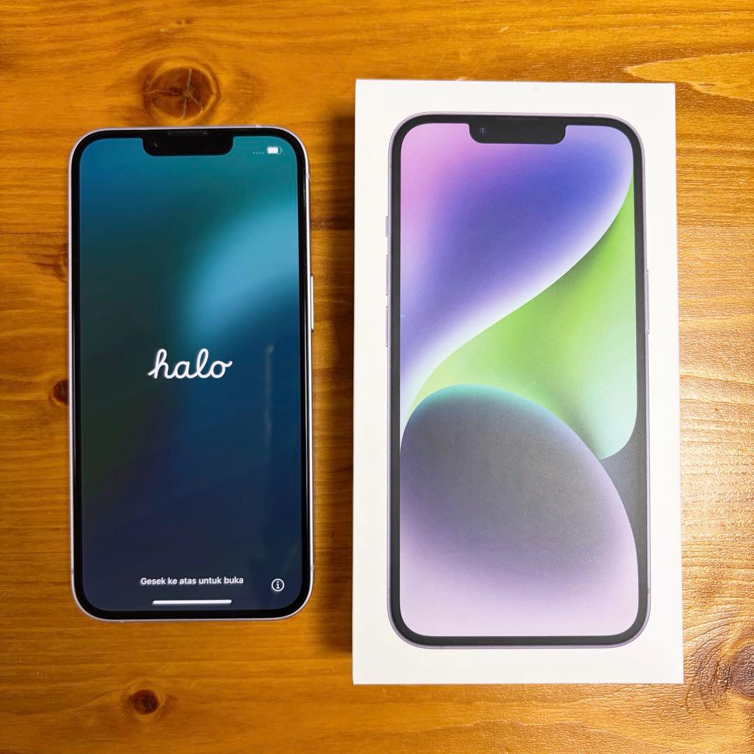 美品☆iPhone14 パープル