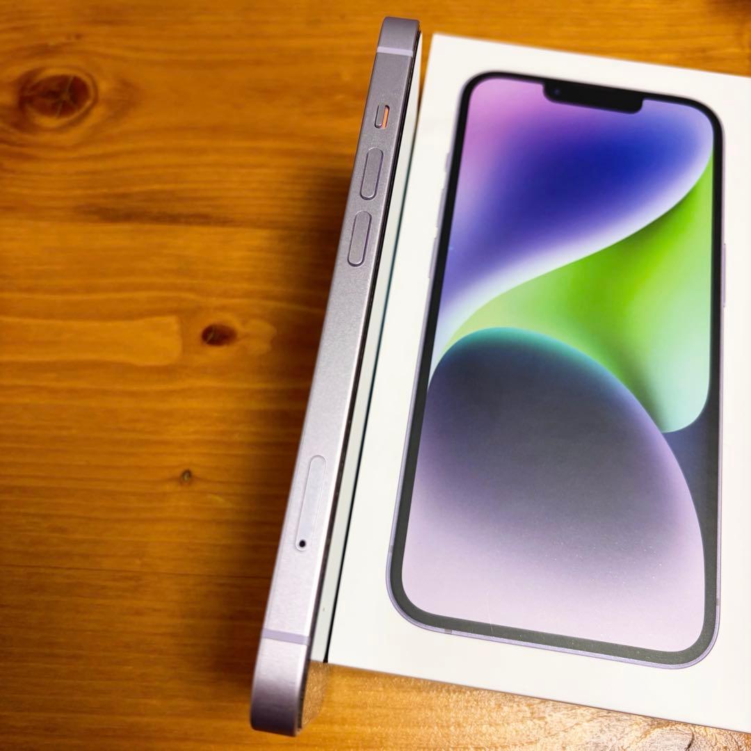 美品☆iPhone14 パープル