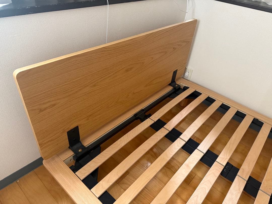 無印良品 ベッドフレーム セミダブル ヘッドボード・脚付き（12cm）