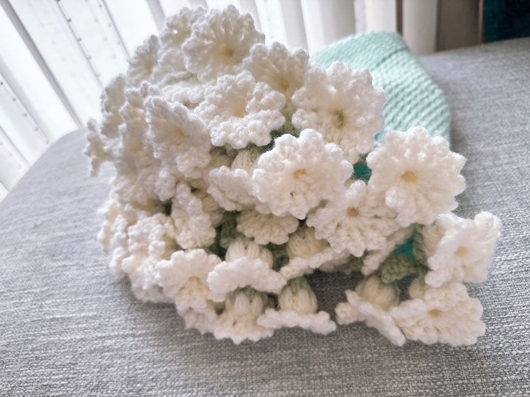 スズランのブーケブランケット　花束ブランケット