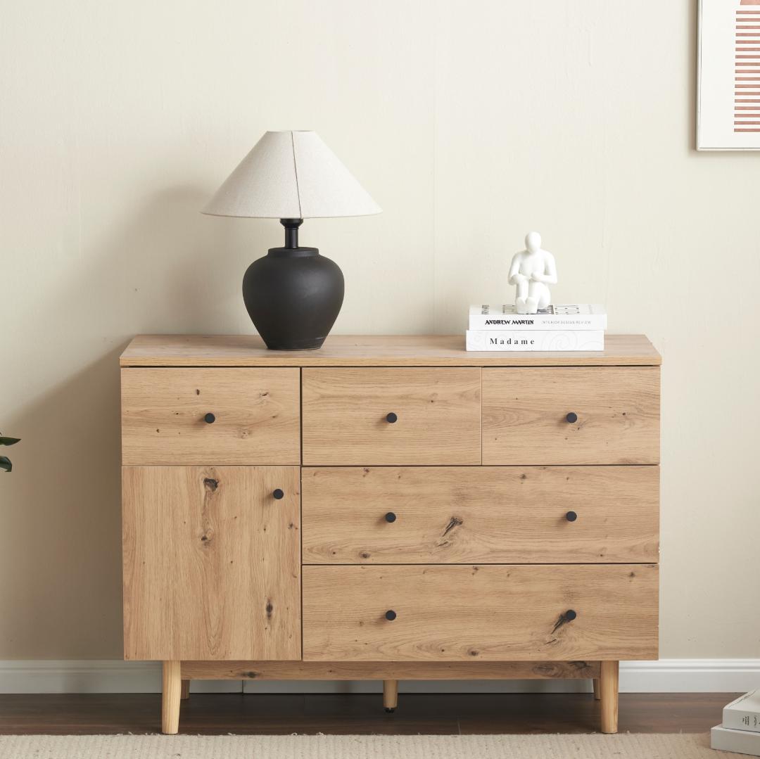 キャビネット サイドボード収納 北欧 木目調 おしゃれ 分類収納 NATURAL