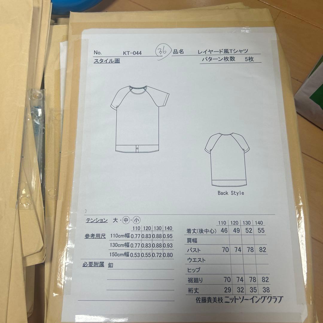 佐藤貴美枝ニットソーイングクラブの型紙 型紙セット