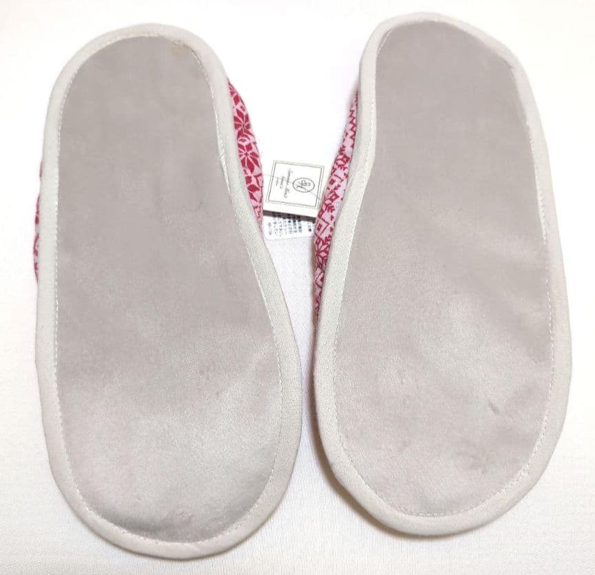 サマンサモスモス　ノルディック柄　エプロン＆スリッパセット　赤