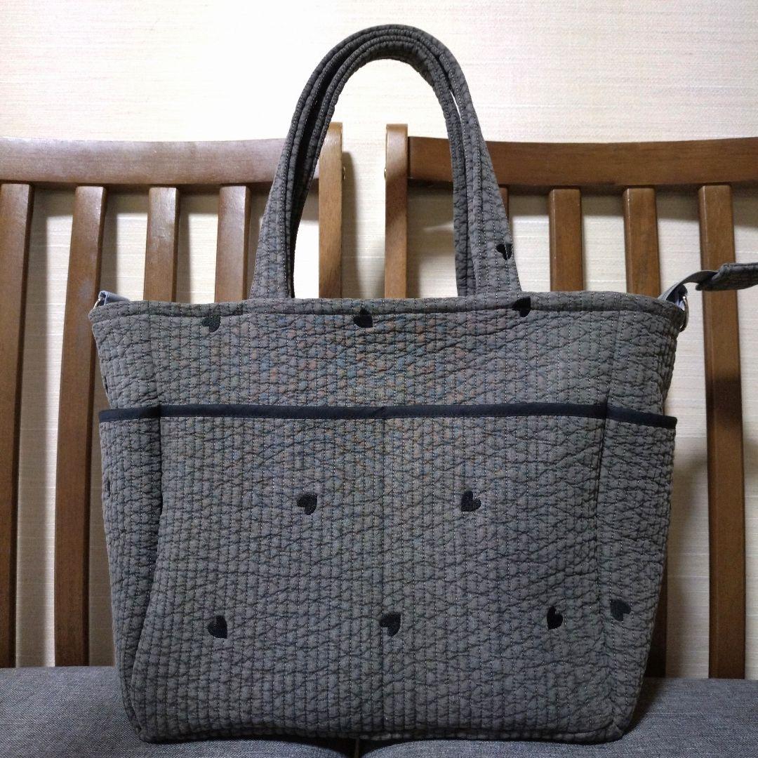 めぐぴ　ポケットいっぱいヌビバッグ　ファスナーバッグ　ハンドメイド