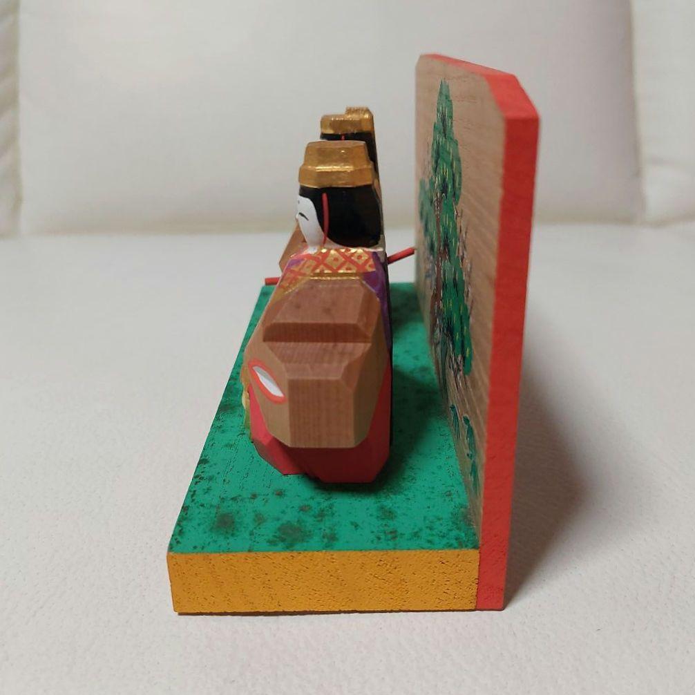 ◆奈良 一刀彫 雛人形 川口神泉 内裏雛中