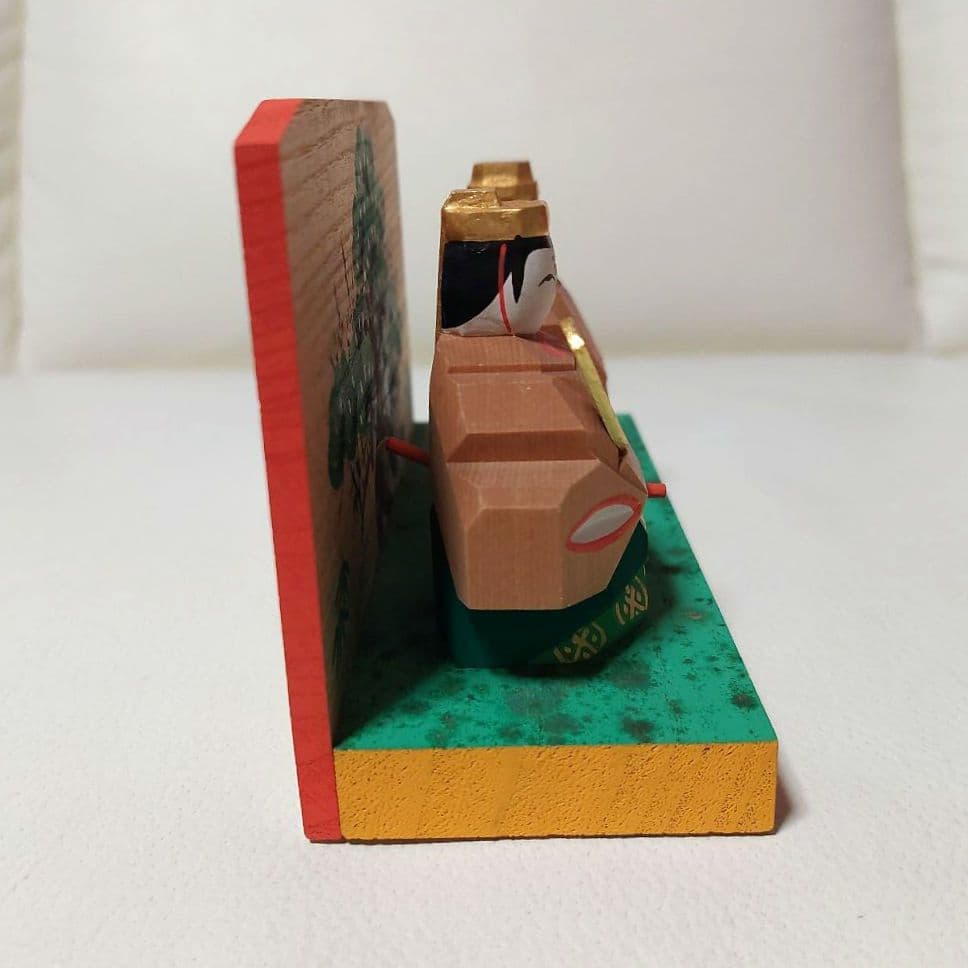 ◆奈良 一刀彫 雛人形 川口神泉 内裏雛中