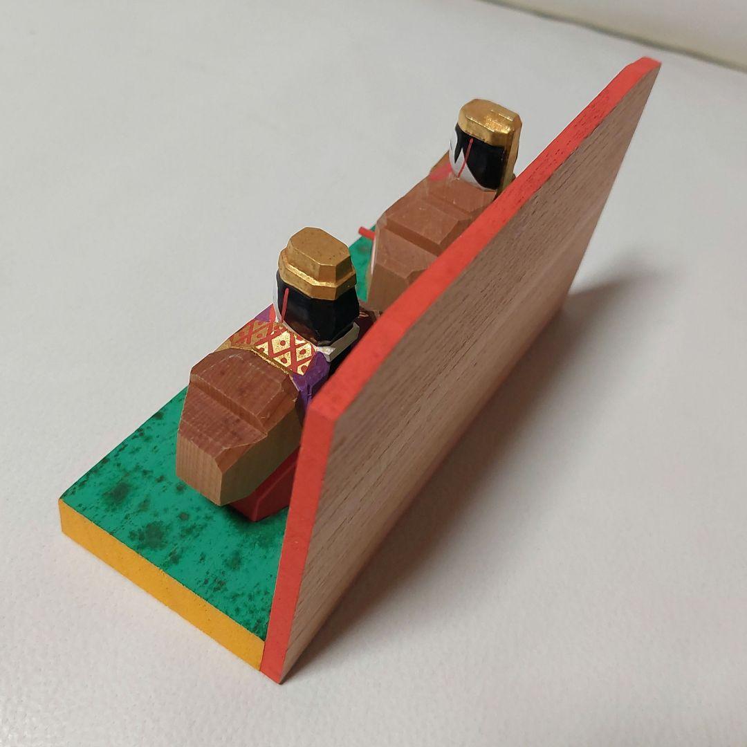 ◆奈良 一刀彫 雛人形 川口神泉 内裏雛中