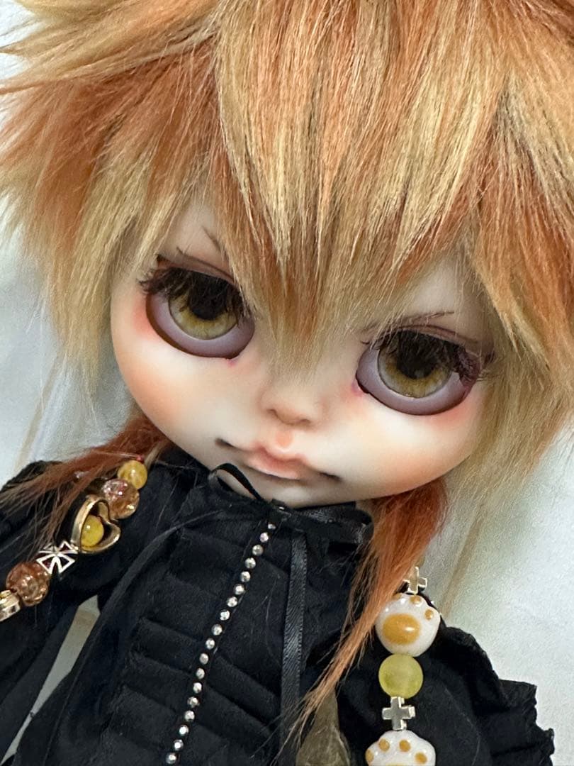セ*ン様 アイシードール本体男の子　ボアウィッグ　OF付き　茶オレンジ猫