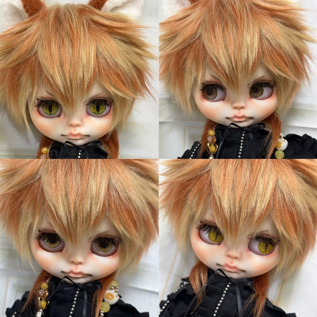 セ*ン様 アイシードール本体男の子　ボアウィッグ　OF付き　茶オレンジ猫