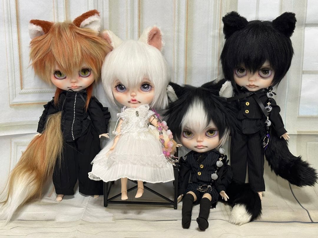 セ*ン様 アイシードール本体男の子　ボアウィッグ　OF付き　茶オレンジ猫