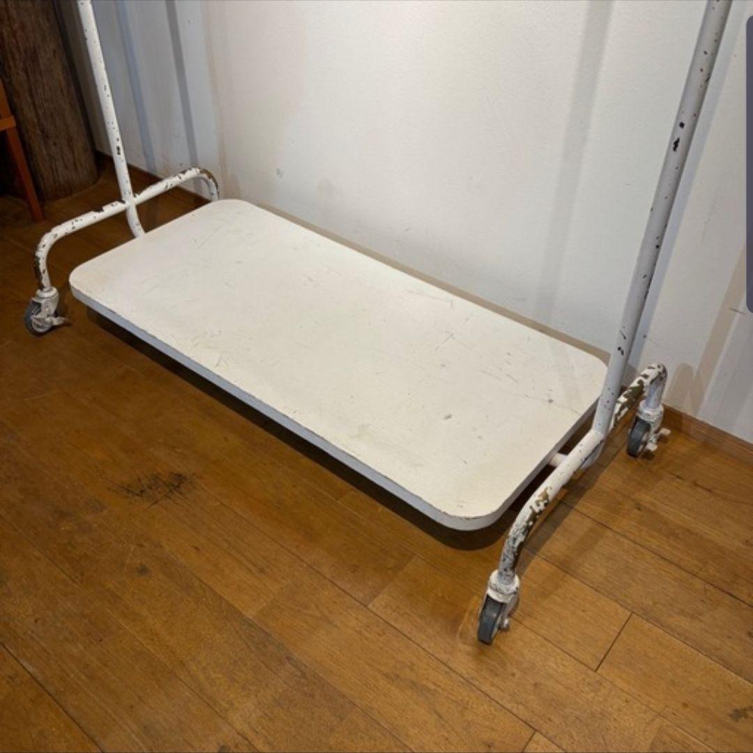 引き取り限定 キャスター付 2段 ハンガーラック ディスプレイ 店舗什器