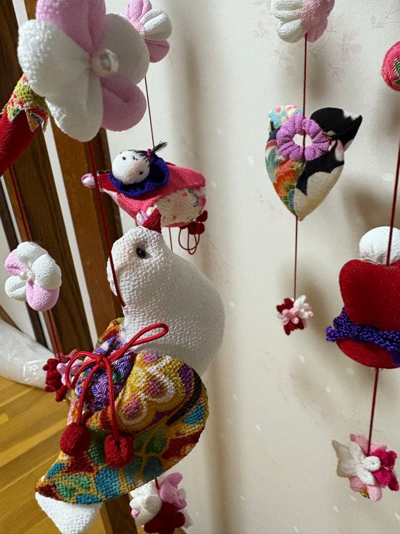 ひな祭り、ひな人形、子供の日ちりめん細工吊るし飾り①