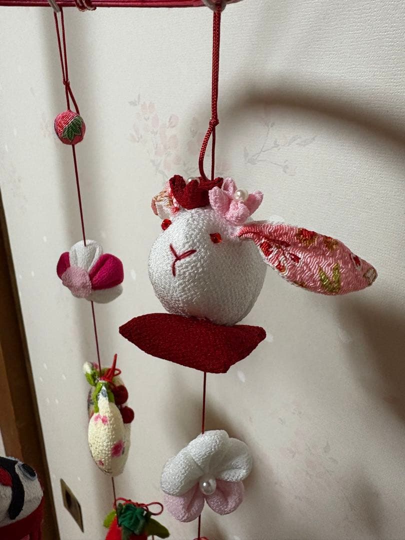 ひな祭り、ひな人形、子供の日ちりめん細工吊るし飾り①
