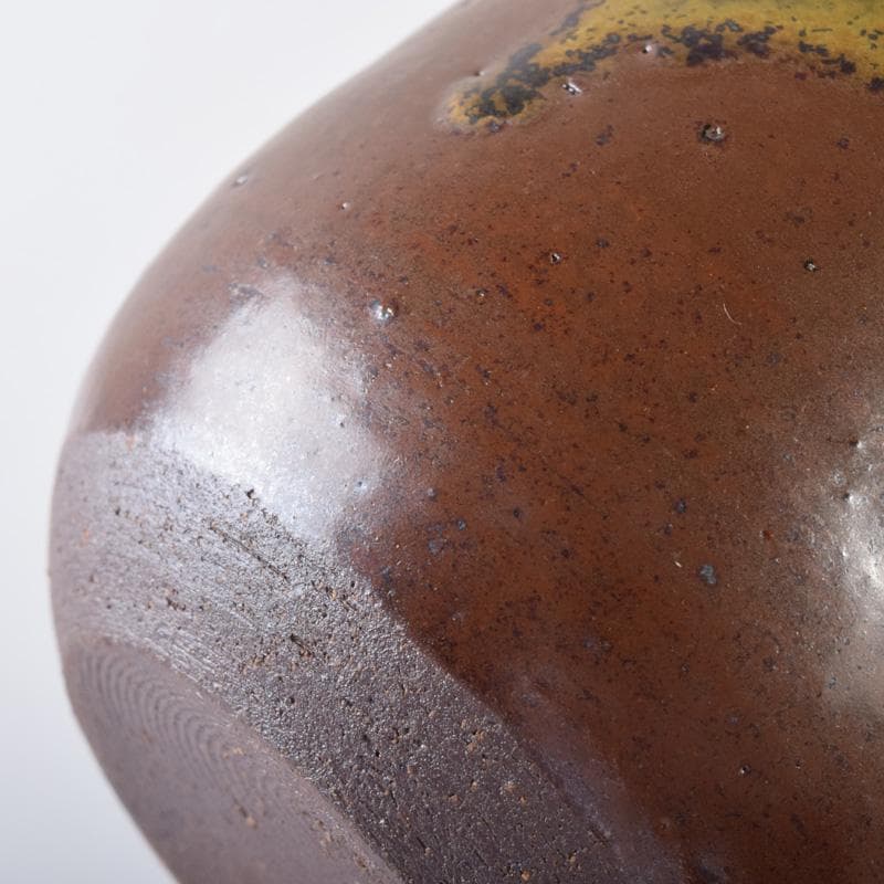 茶道具　丹波焼　信水窯　茶入　仕覆付　共箱　V　7432