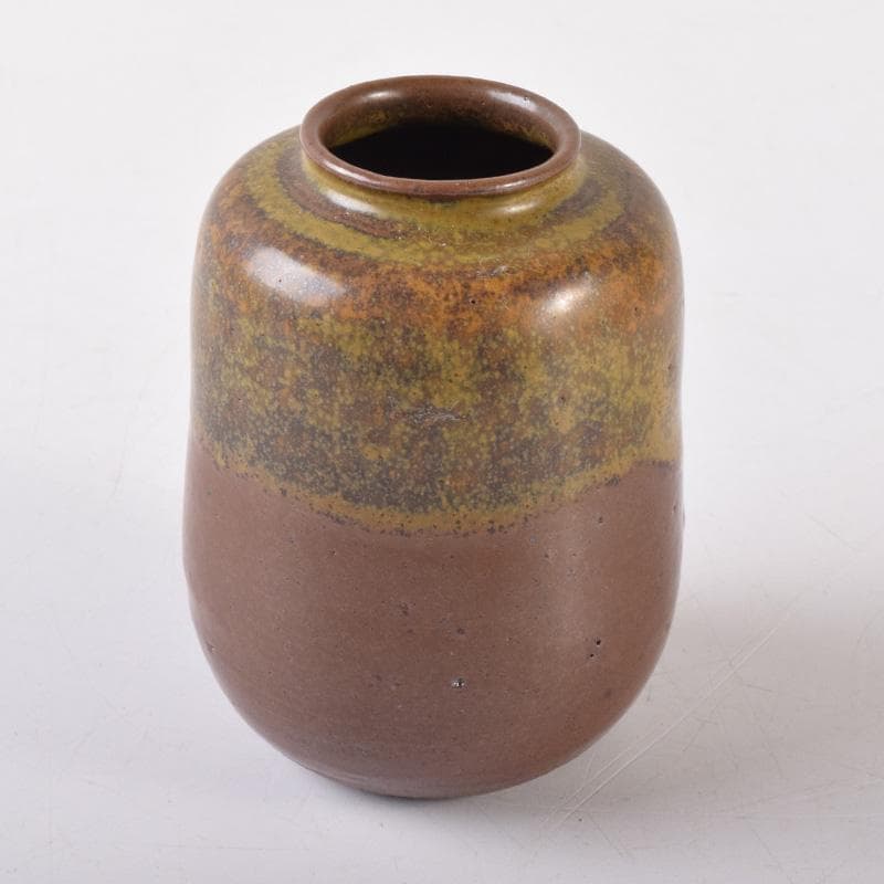 茶道具　丹波焼　信水窯　茶入　仕覆付　共箱　V　7432