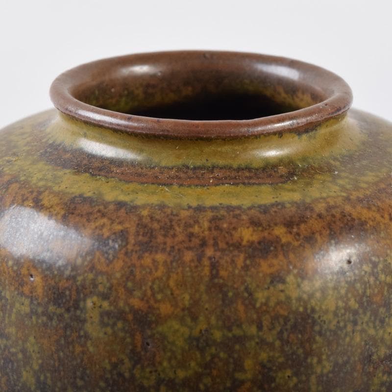 茶道具　丹波焼　信水窯　茶入　仕覆付　共箱　V　7432