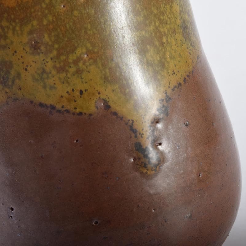 茶道具　丹波焼　信水窯　茶入　仕覆付　共箱　V　7432