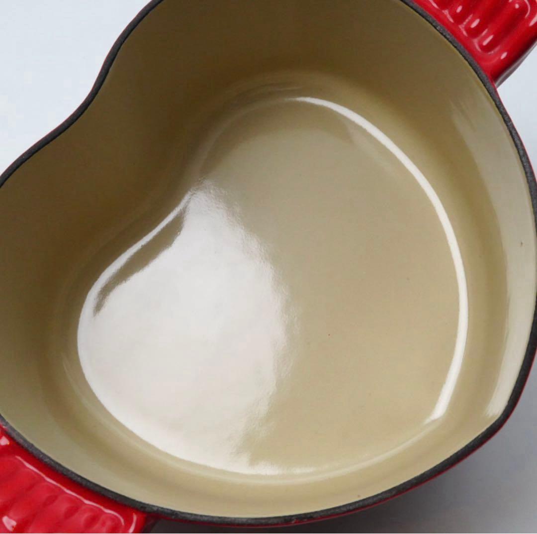 【美品】LE CREUSET　ココット ダムール チェリーレッド　18cm