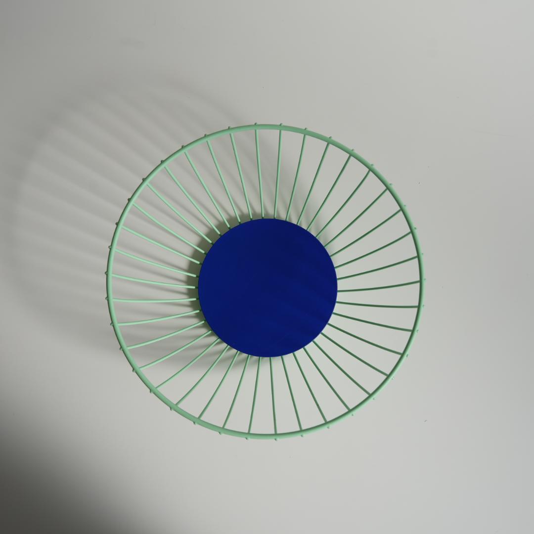 【OCTAEVO】 Iris Wire Basket Small ミント&ブルー