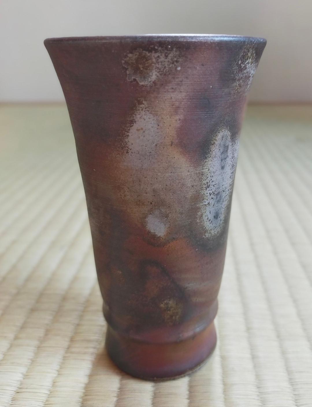 備前焼　窯変花器