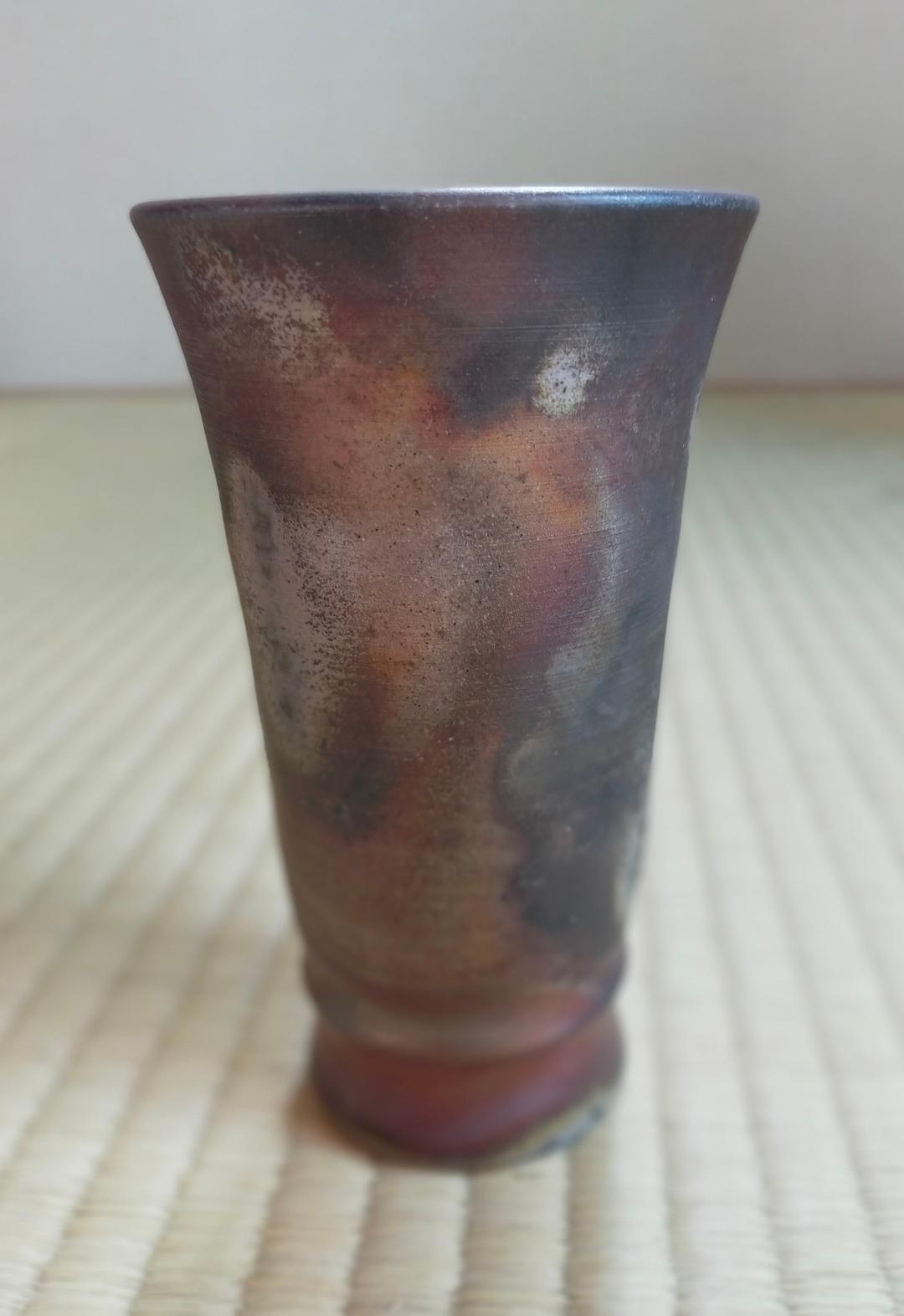 備前焼　窯変花器