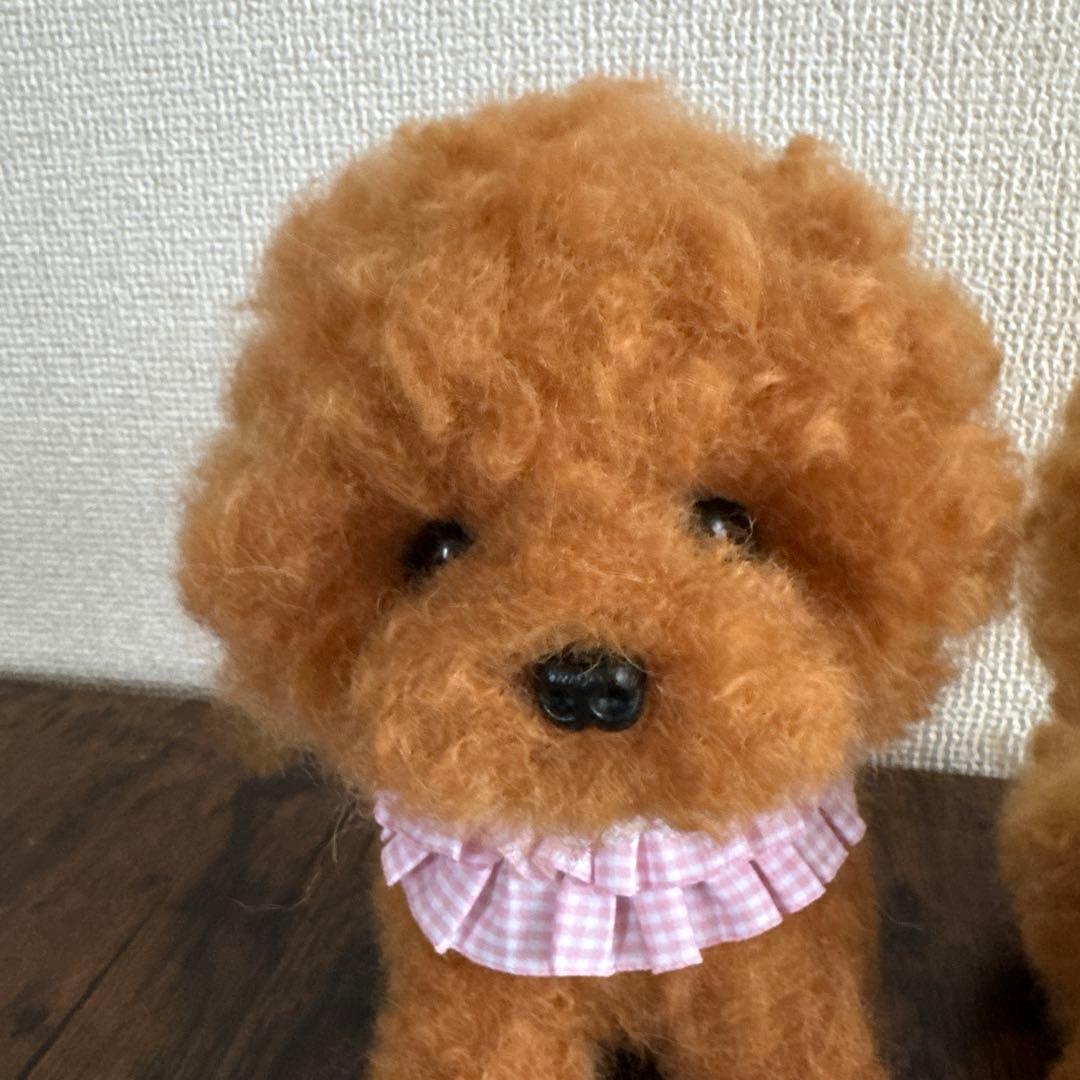 羊毛フェルト　トイプードル　パピー　ペア