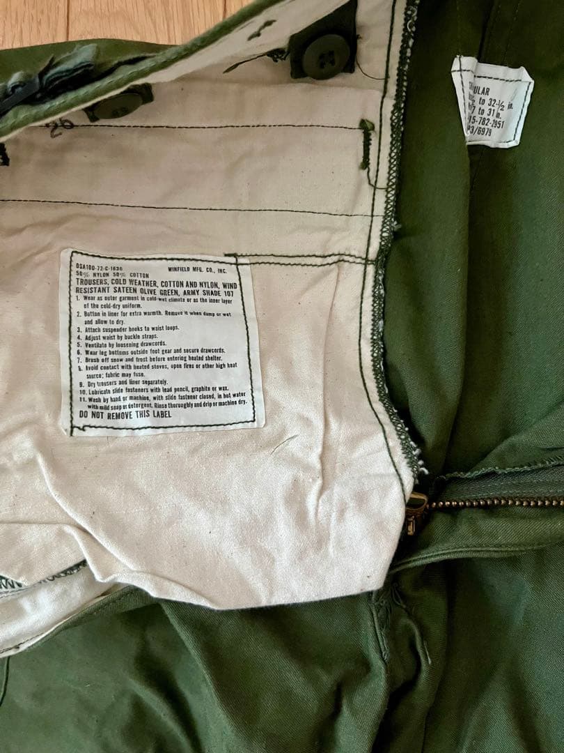 M65 パンツ 実物 U.S.ARMY 未使用 デッドストック ◎サイズS-R