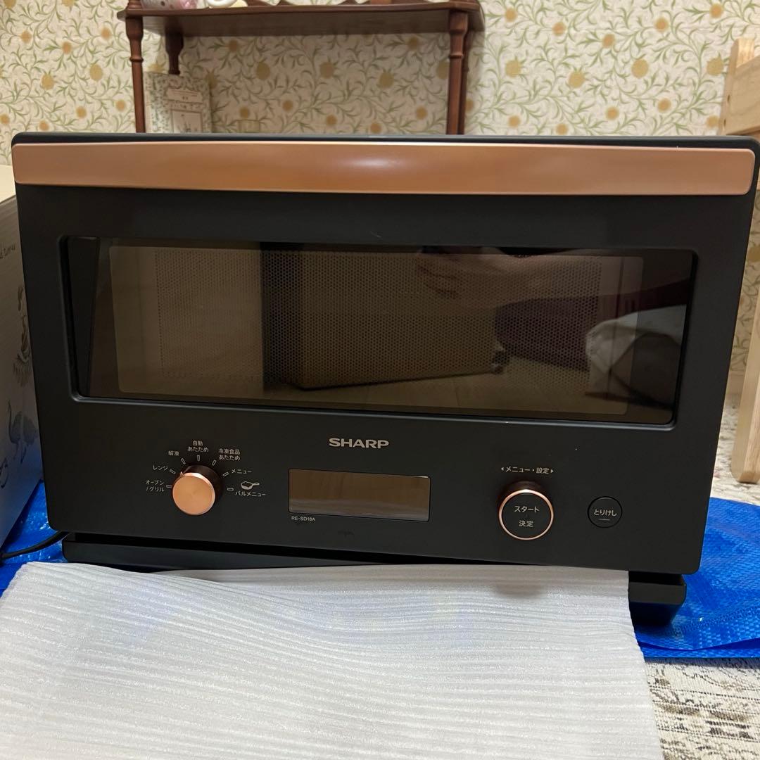 シャープ SHARP電子レンジRE-SD18A-B ジャンク品（C-15）中古品