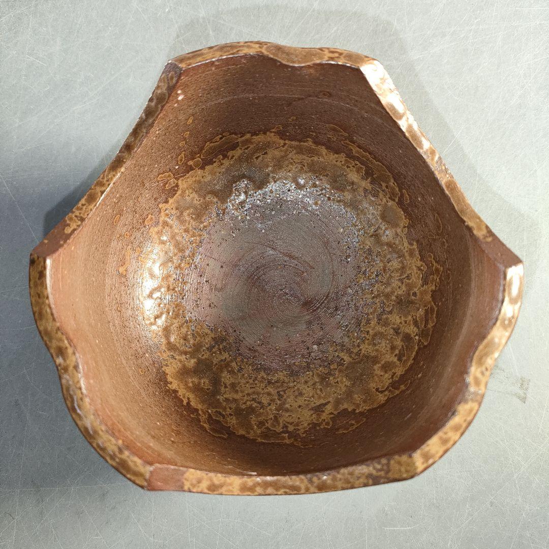 A1366-3/備前焼/南燦窯/木村健一/備前割山椒向付5客/共箱/懐石道具/