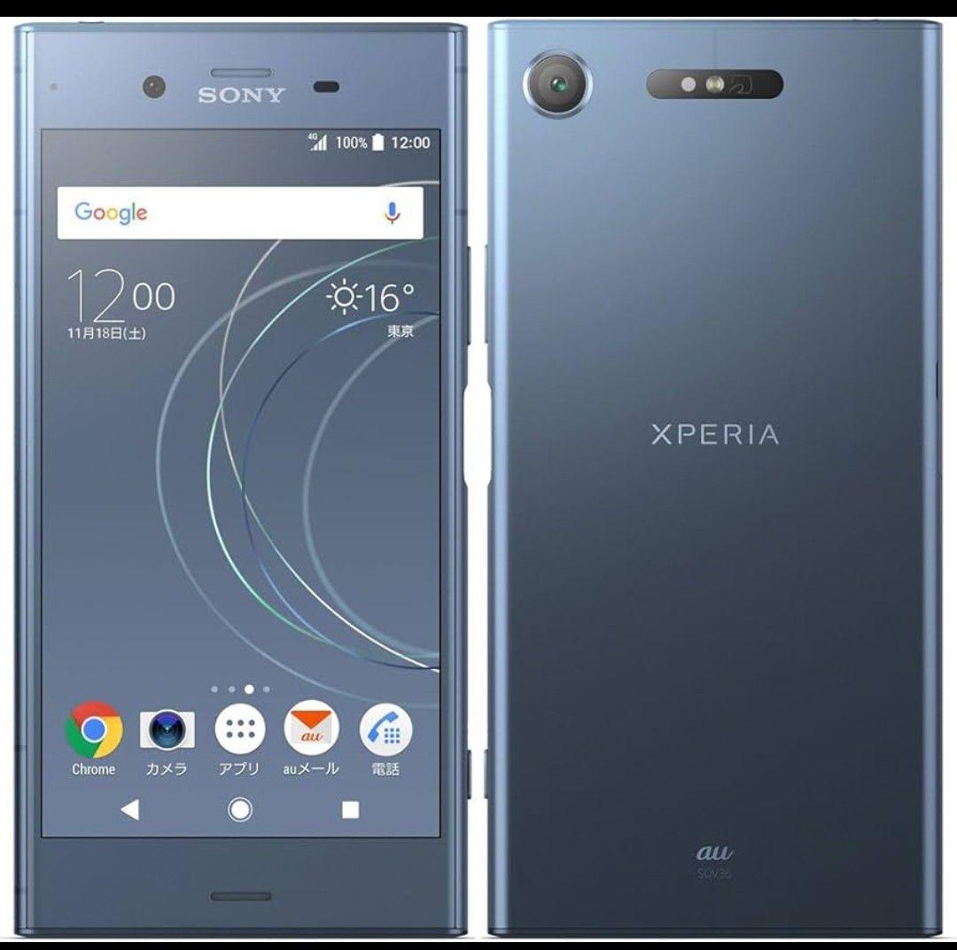 【美品】Xperia XZ1 SOV36 ムーンリットブルー SIMフリー