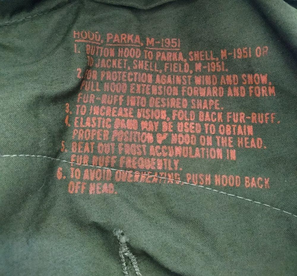 ★M-1951専用フード12 MAR 1951 未使用に近い！難あり！★A18