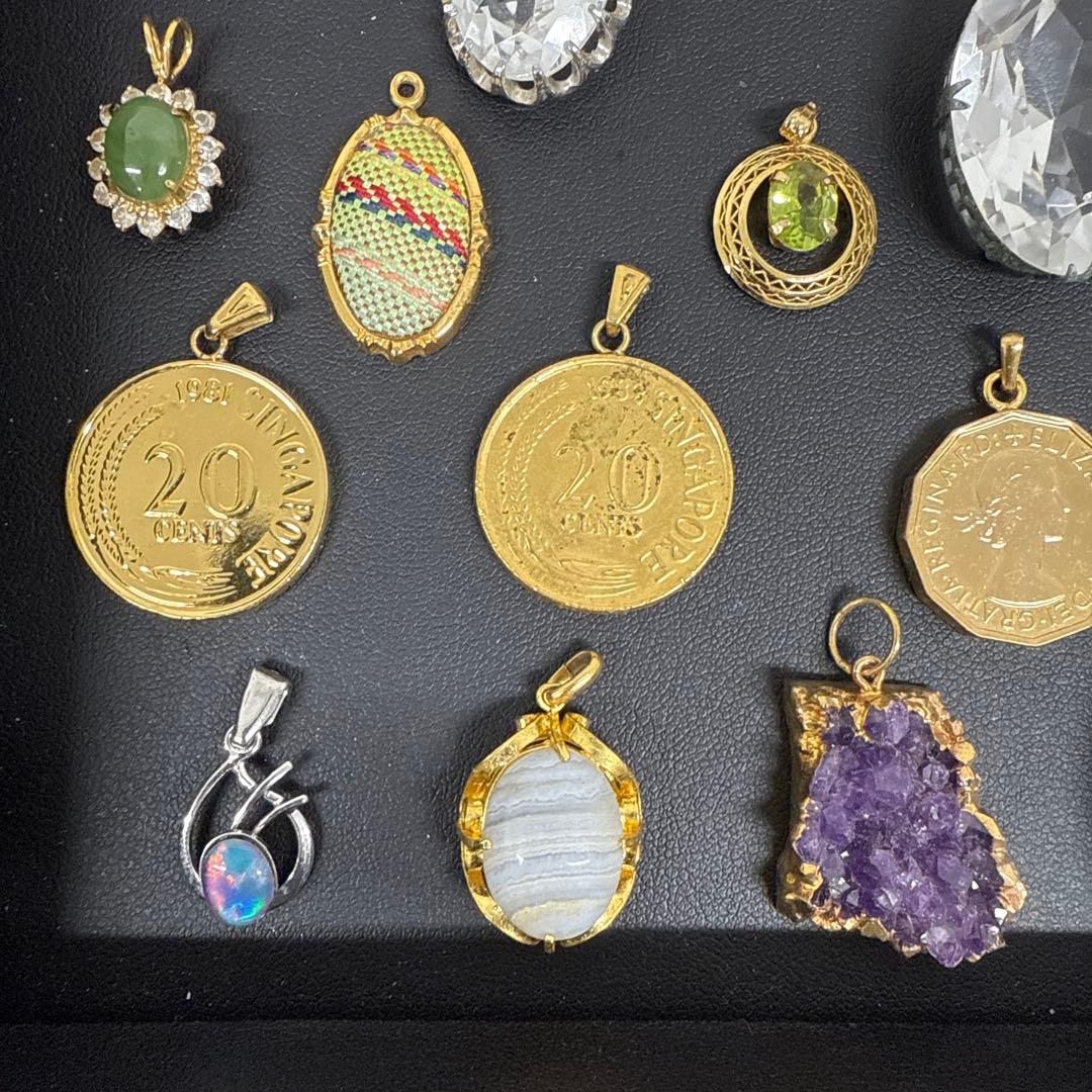 【 遺品整理 】 ペンダント トップ ネックレス まとめ 大量 天然石
