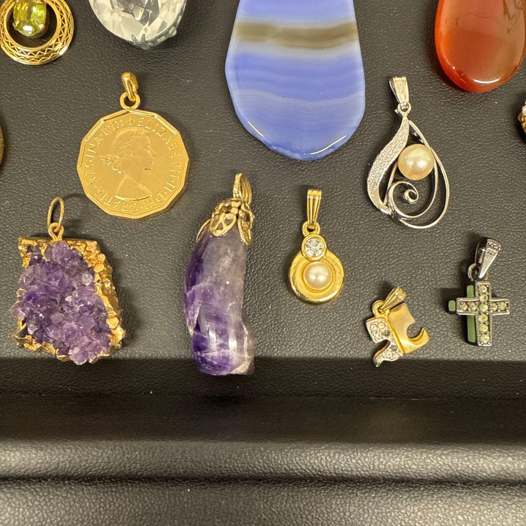 【 遺品整理 】 ペンダント トップ ネックレス まとめ 大量 天然石