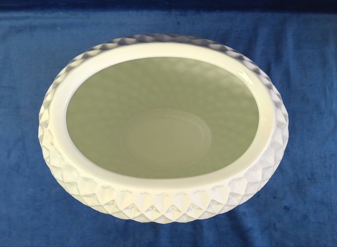 香蘭社　白磁　花瓶　ダイヤ　木箱入り　フラワーベース　花生　インテリア