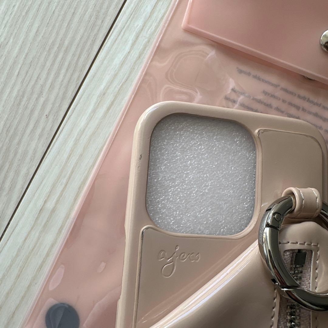 ajew エジュー iPhone14Pro ケース ベージュ ストラップ付き