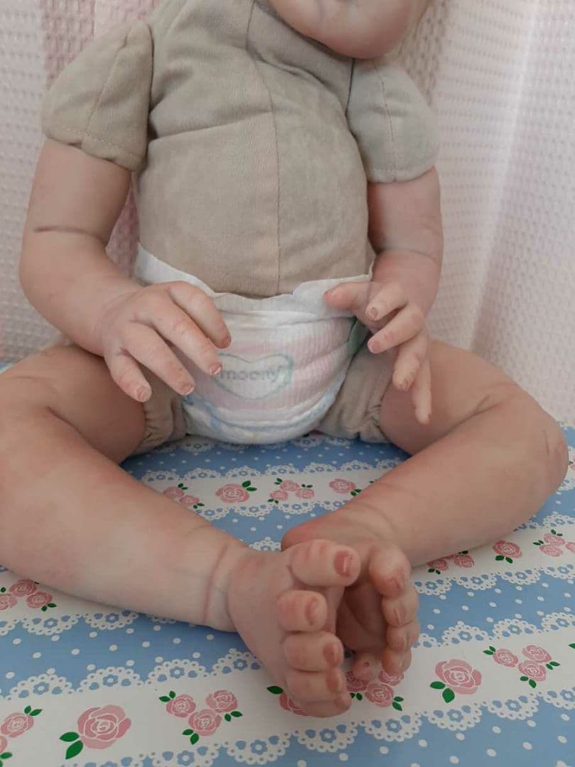 海外作家様 リボーンベビー リボーンドール 約54cm 約2.4kg 植毛タイプ